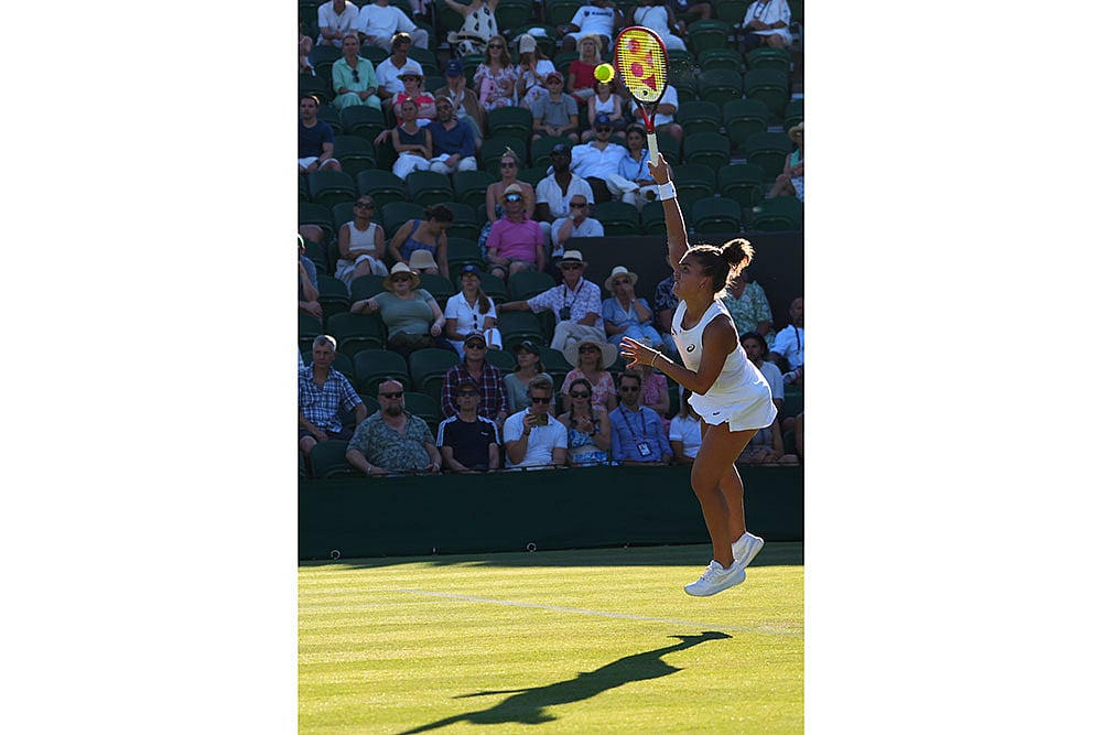 Britain Wimbledon Pics Tennis: Anastasija Sevastova vs Jasmine Paolini