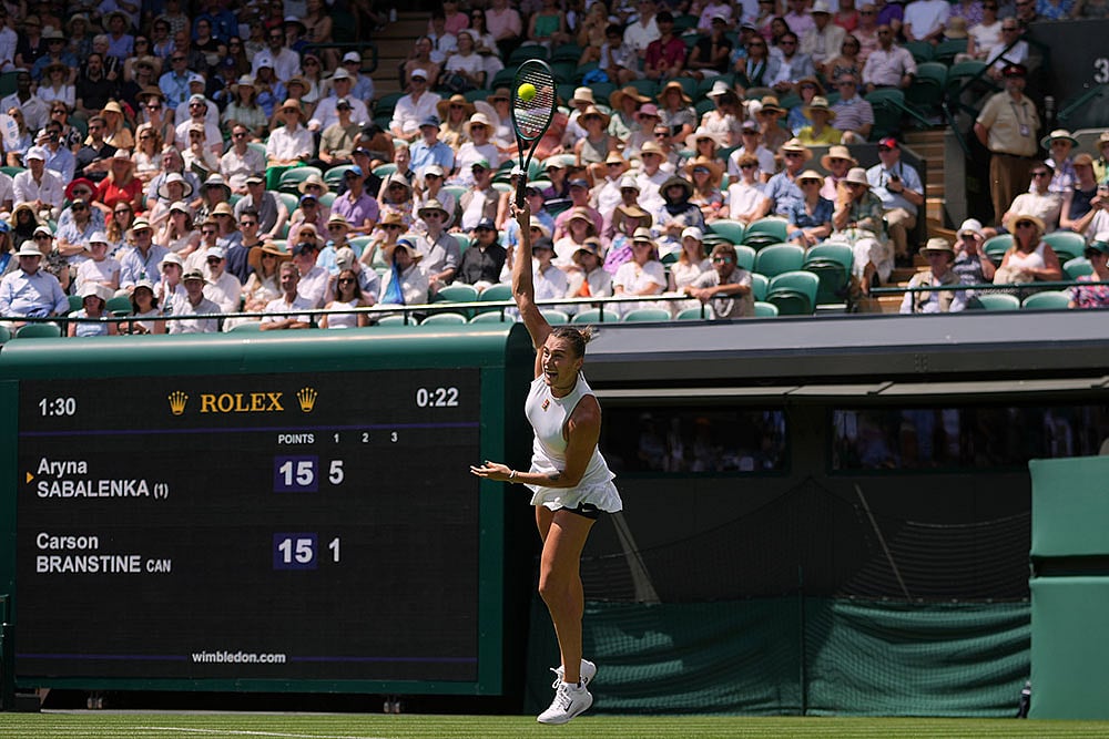 Wimbledon Tennis Championships: Aryna Sabalenka vs Carson Branstine