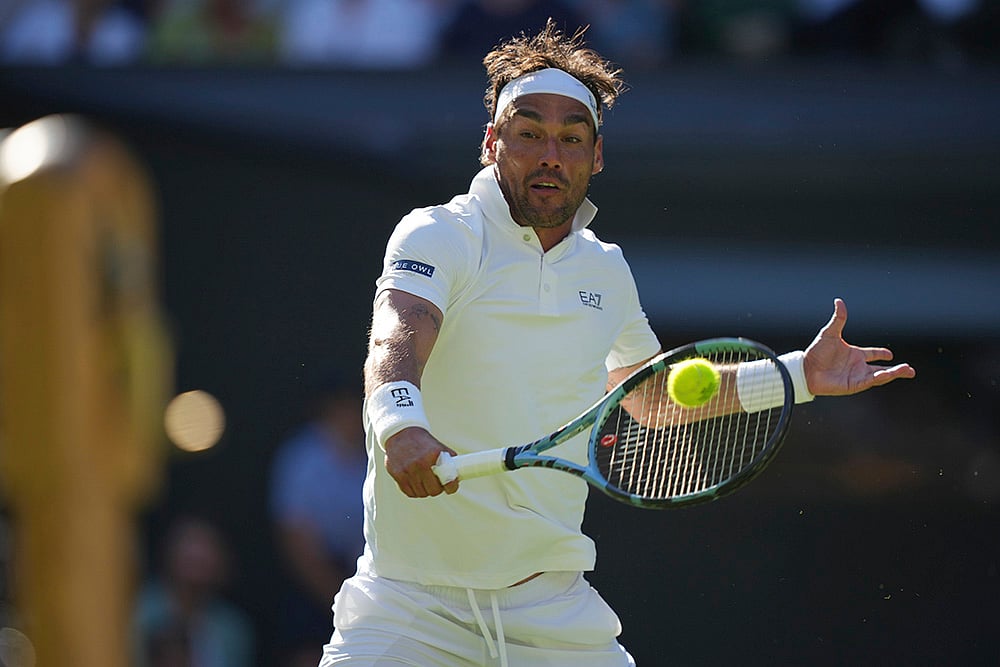 Britain Wimbledon Tennis 2025 Carlos Alcaraz vs Fabio Fognini in London_5
