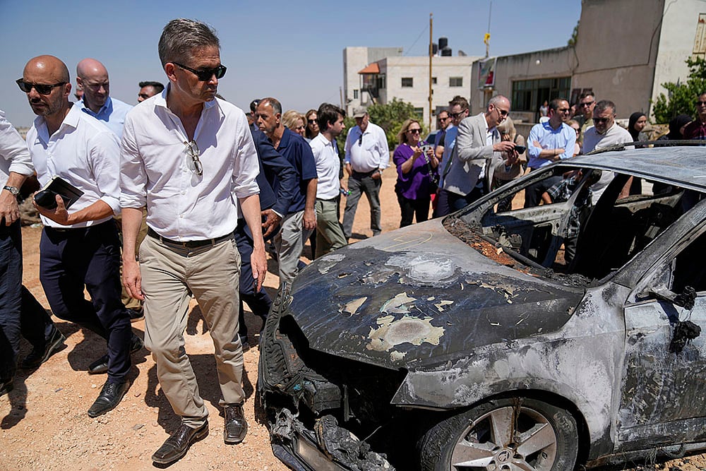 Israel-Palestine Conflict: Israeli settlers attack in West Bank_European delegation