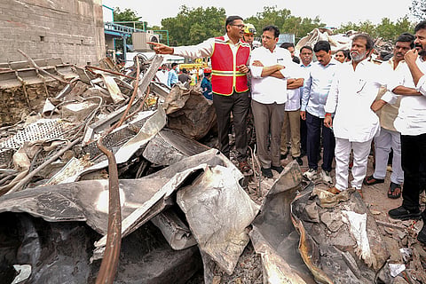 Telangana pharma plant explosion: CM visits the site
