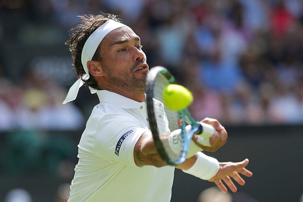 Britain Wimbledon Tennis 2025 Carlos Alcaraz vs Fabio Fognini in London_9