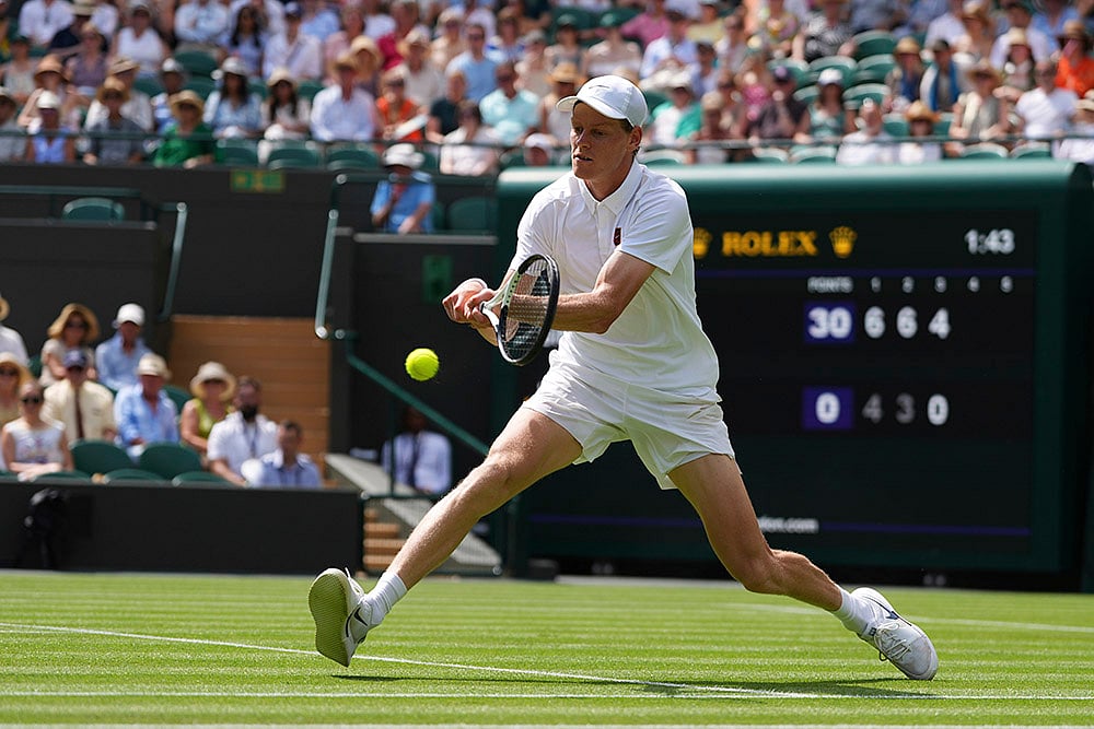 Wimbledon tennis 2025 1st Round match Jannik Sinner vs Luca Nardi in London_3