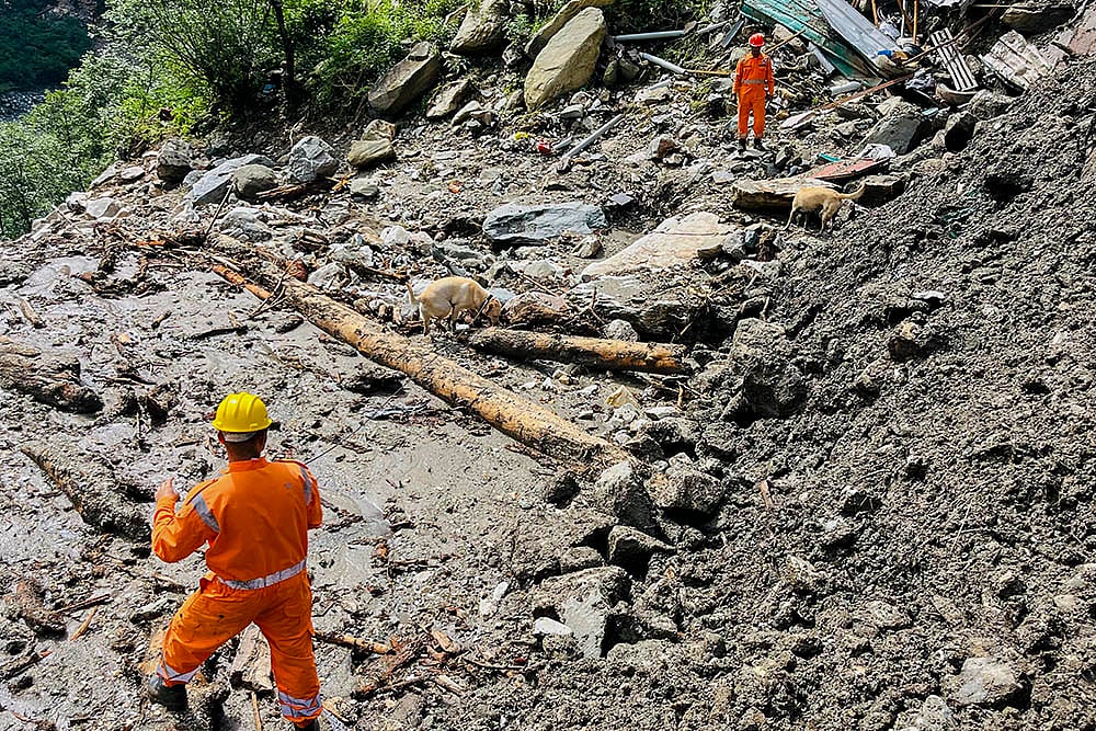 File Photo  : Rescue operation following landslides in Uttarakhand