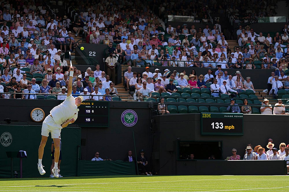 Wimbledon tennis 2025 1st Round match Jannik Sinner vs Luca Nardi in London_8