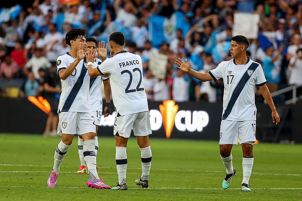 CONCACAF Gold Cup 2025 semifinal Soccer match Guatemala vs US  in St Louis: Olger Escobar