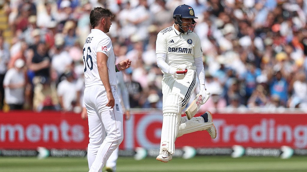 AP : India vs England, 2nd Test Day 2 Tea Report: Shubman Gill celebrates his double century in Birmingham.