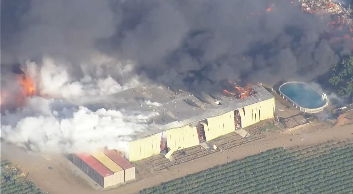 X : Massive Explosion At California Fireworks Facility