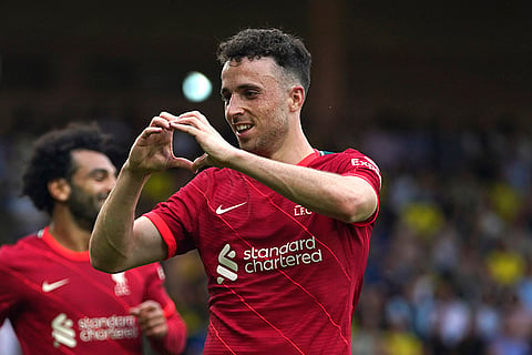 Liverpool's Diogo Jota celebrates a goal
