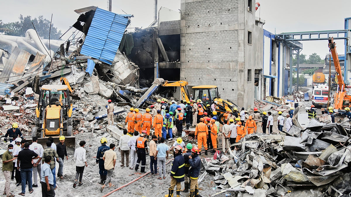 AP : Two incidents of factory fires in a week. Explosion at Sigachi Pharma's facility in Telangana on Monday. Tirupati Tyres' Manufacturing unit in on Thrusday. 