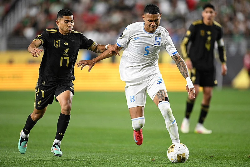 CONCACAF Gold Cup 2025 semifinal match Mexico vs Honduras in California: Kervin Arriaga