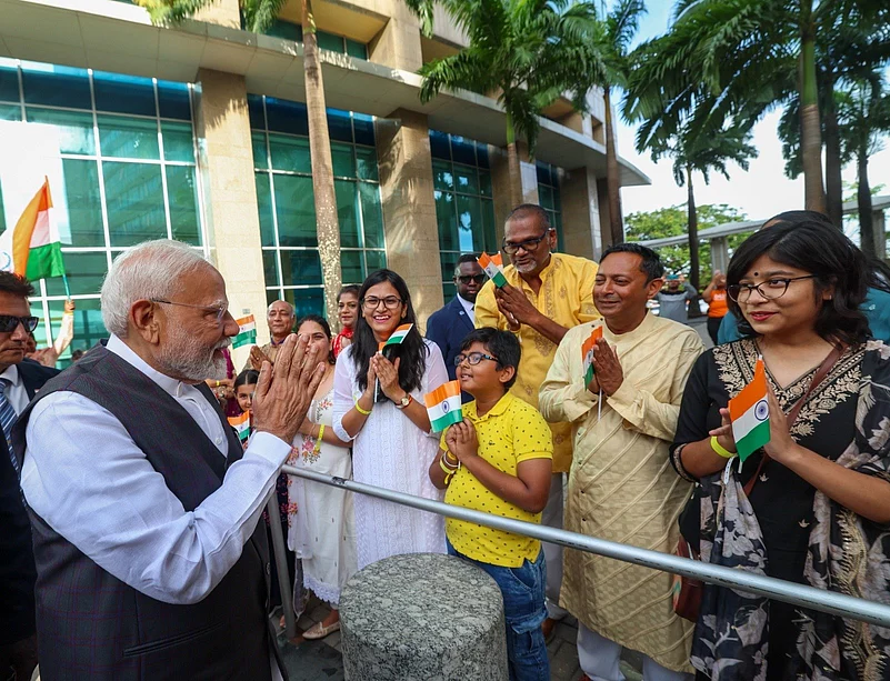 PM Modi interacting with the Indians in Trinidad and Tobago