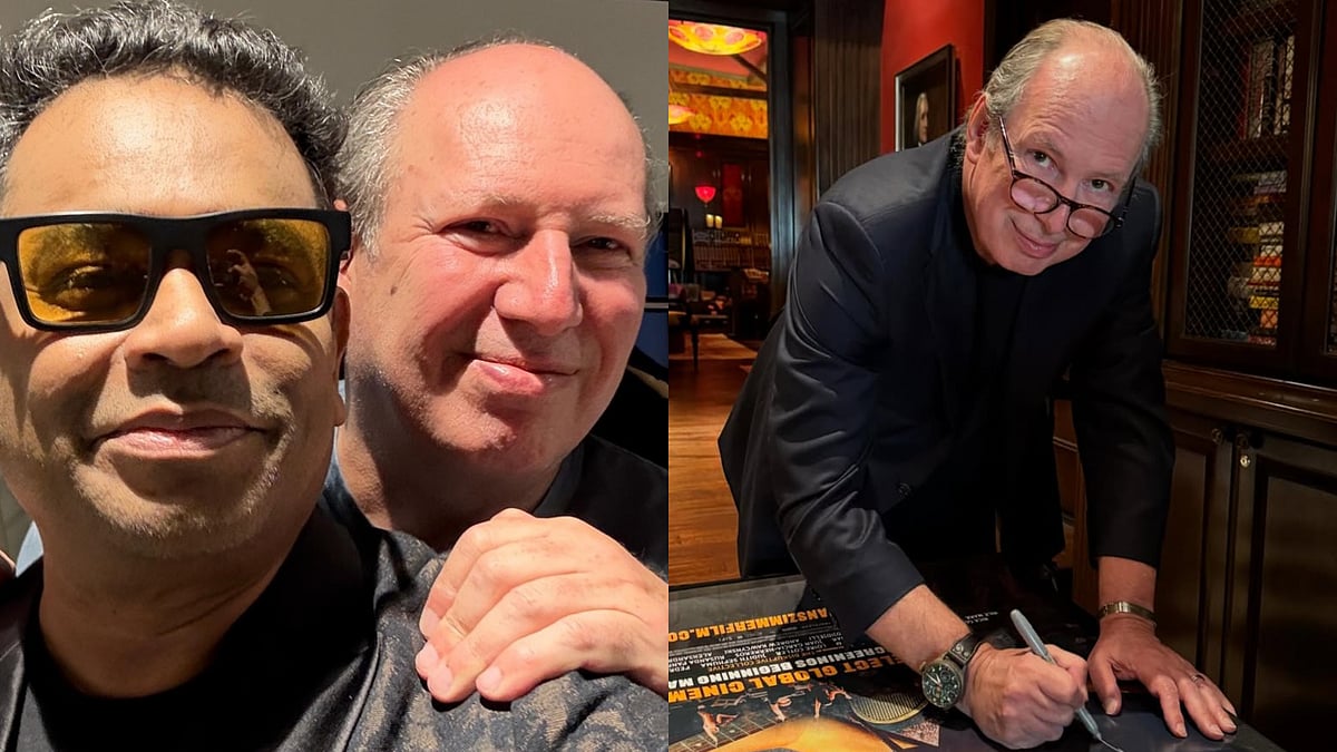 AR Rahman and Hans Zimmer pose for a selfie