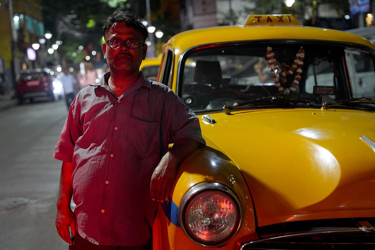 Sambhu Raut came to Kolkata in 1989 from Samastipur district in Bihar. He was 17 years old at the time. Initially, he worked as a helper with a mechanic, but in 1993, he started driving. From the very first day, he drove a yellow taxi. Back then, he earned good money, but now, there is hardly any profit. These days, more people prefer bike taxis. In his opinion, the yellow taxi is a very good vehicle for taxi service. He plans to continue driving it for as long as it lasts, but once it is gone, he will return to his hometown and drive a toto (electric rickshaw). His mother lives there, though his father has passed away. His elder brother works in the BSF. Sambhu owns some land, where he plans to do farming. He is married, and his son is studying at an ITI. He once wanted to join the BSF himself, but he couldnt because his height was lower from the height requirement for BSF.