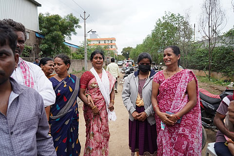  Family members of 20-year-old Justin who lost his life in the factory blast on his joining day at the premises of the ill-fated unit.