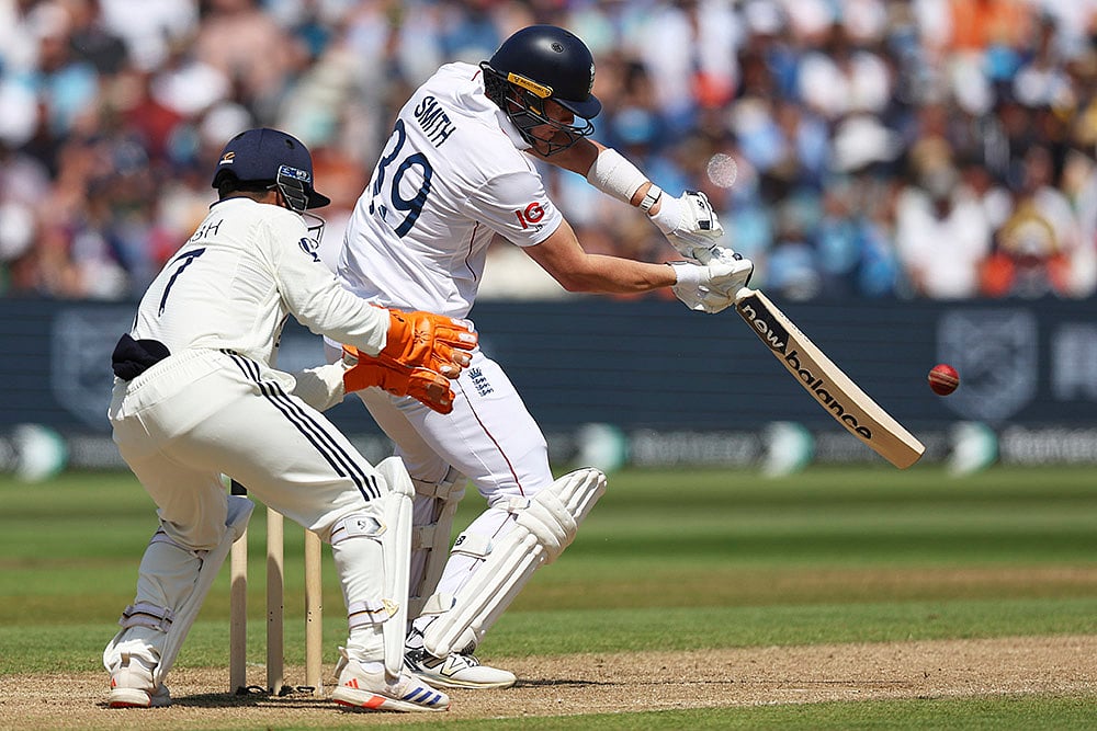 Indias tour of England IND vs ENG 2nd Test Match Day 3 from Edgbaston Test: Jamie Smith