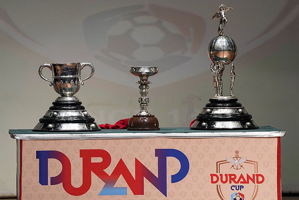 Unveiling of trophies for Durand Cup Tournament 2025