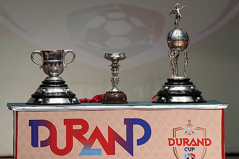 Unveiling of trophies for Durand Cup Tournament 2025