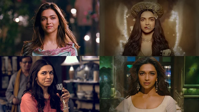 Deepika Padukone in YJHD (2013), Bajirao Mastani (2015), Piku (2015) & Ram Leela (2013)