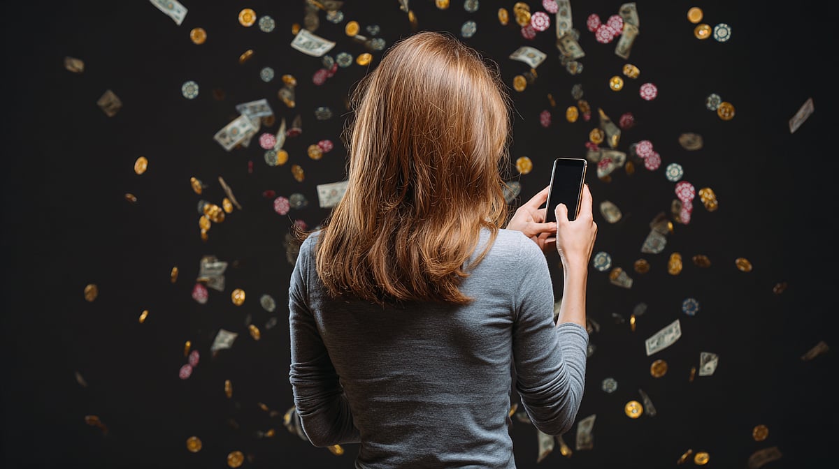 A girl using the phone