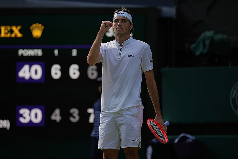 Photo: AP/Kin Cheung : Wimbledon Tennis: Taylor Fritz vs Alejandro Davidovich Fokina