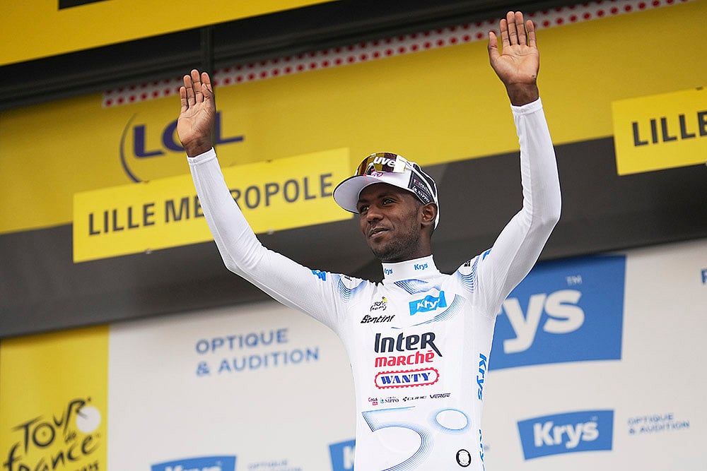 Tour de France cycling race 2025 First stage in Lille photos_Biniam Girmay