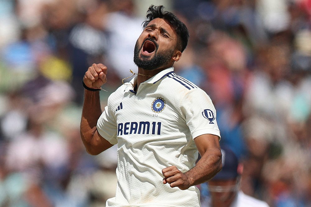 Indias Tour of England, IND vs ENG 2nd test Day 5 in Birmingham_Akash Deep 