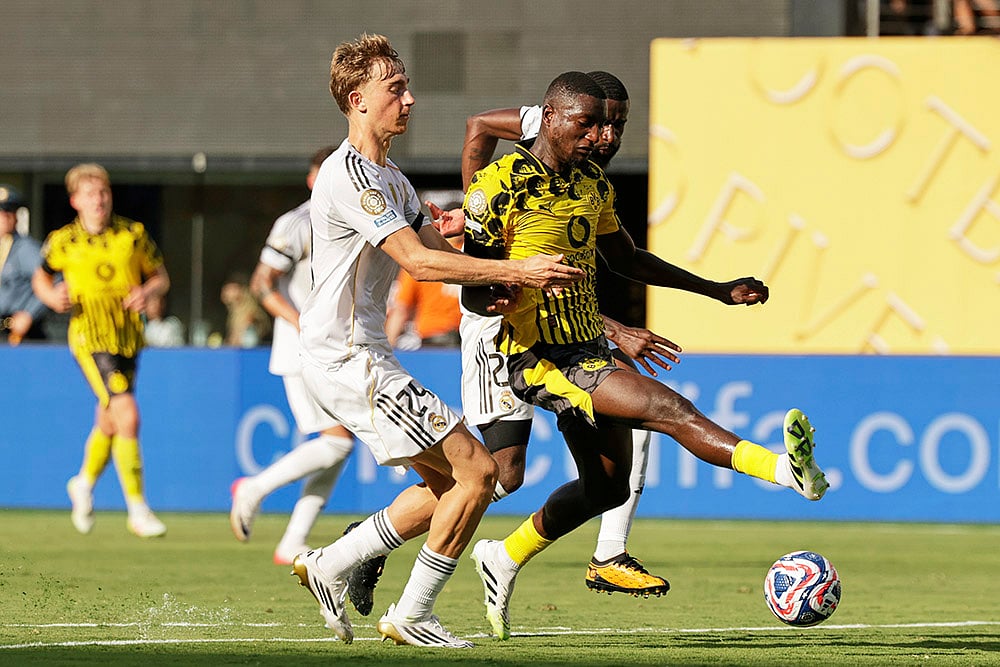 FIFA CWC 2025 Quarter-Final soccer match Real Madrid vs Borussia Dortmund_ Serhou Guirassy