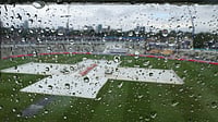 India Vs England, 1st ODI: Weather Forecast, Pitch Report And Probable Playing XIs For IND's Tour Of ENG Cricket Match | Photo: AP/Scott Heppell : India Vs England 1st ODI: The covered pitch area is seen through glass speckled with droplets in Edgbaston, Birmingham.