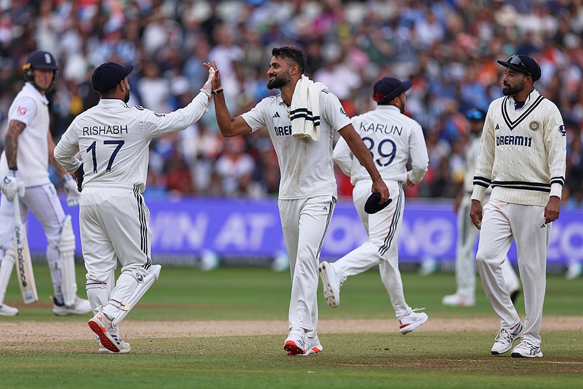 India's Tour of England, IND vs ENG 2nd test Day 5 in Birmingham_Akash Deep