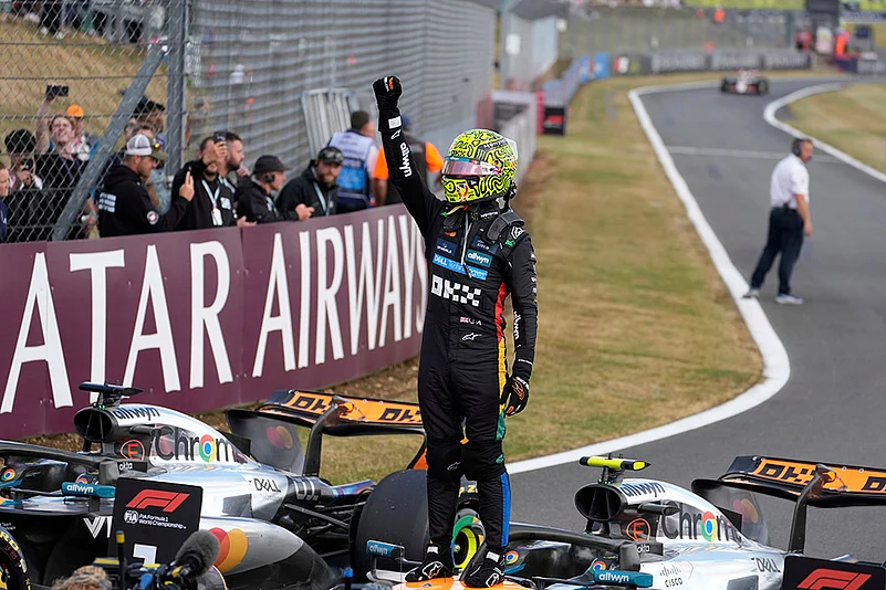 British Formula One Grand Prix race 2025 in Silverstone circuit_Lando Norris