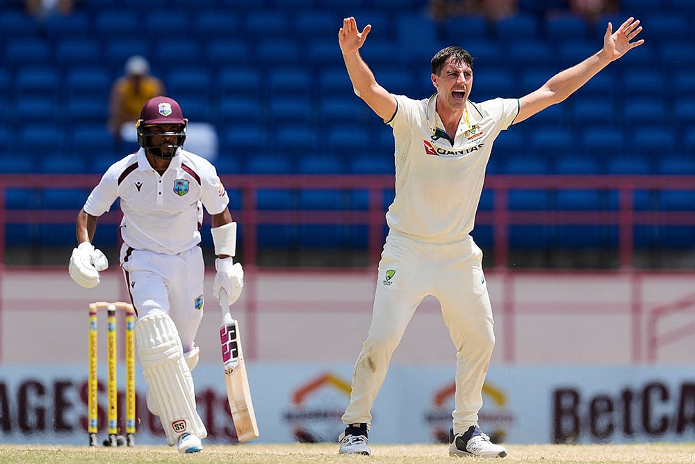 Australias Tour of West Indies; WI Vs AUS 2nd Test Cricket match Day 4 photos_Pat Cummins