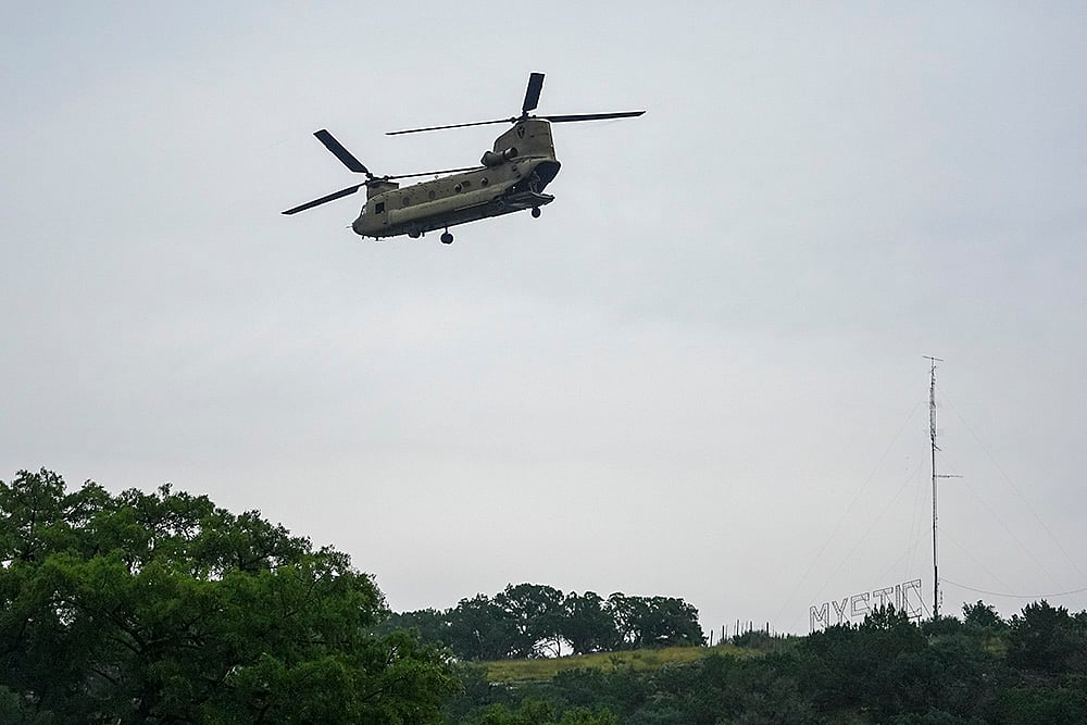 Texas Floods Extreme Weather_A sign for Camp Mystic