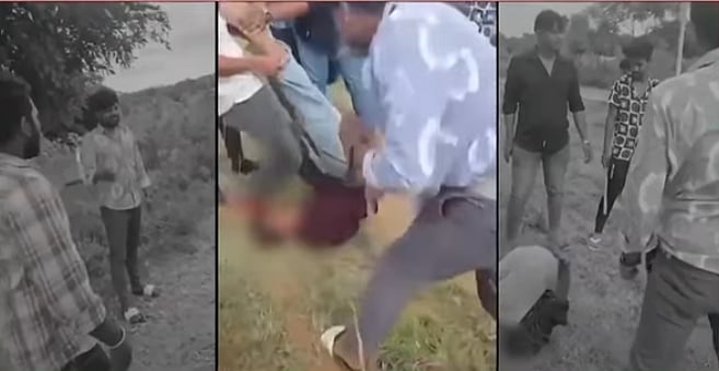 YouTube : Viral Video of Bengaluru College Student being assaulted by 8 men for sending obscene messages to a girl