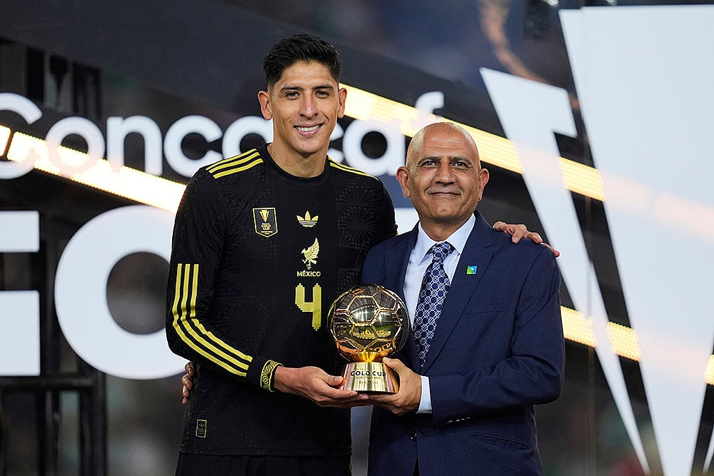 CONCACAF Gold Cup Final 2025 United States vs Mexico Soccer match  in Houston: Edson Álvarez