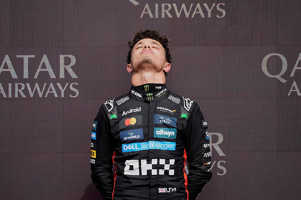 British Formula One Grand Prix race 2025 in Silverstone circuit_McLaren driver Lando Norris
