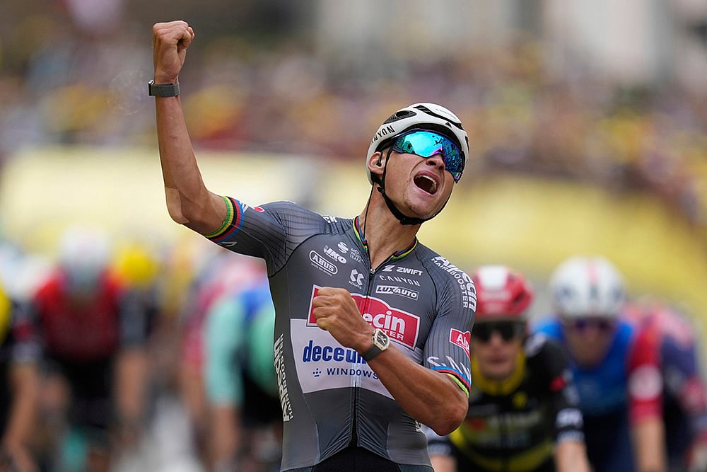 Second stage of the Tour de France cycling race 2025: Mathieu van der Poel