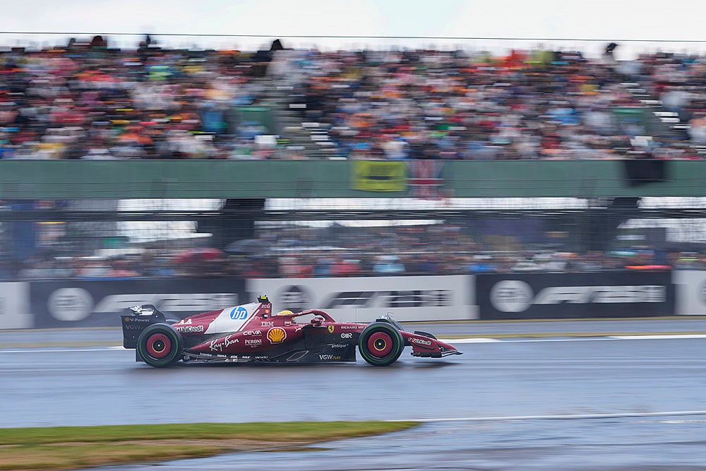 British Formula One Grand Prix race 2025 in Silverstone circuit_Lewis Hamilton of Britain