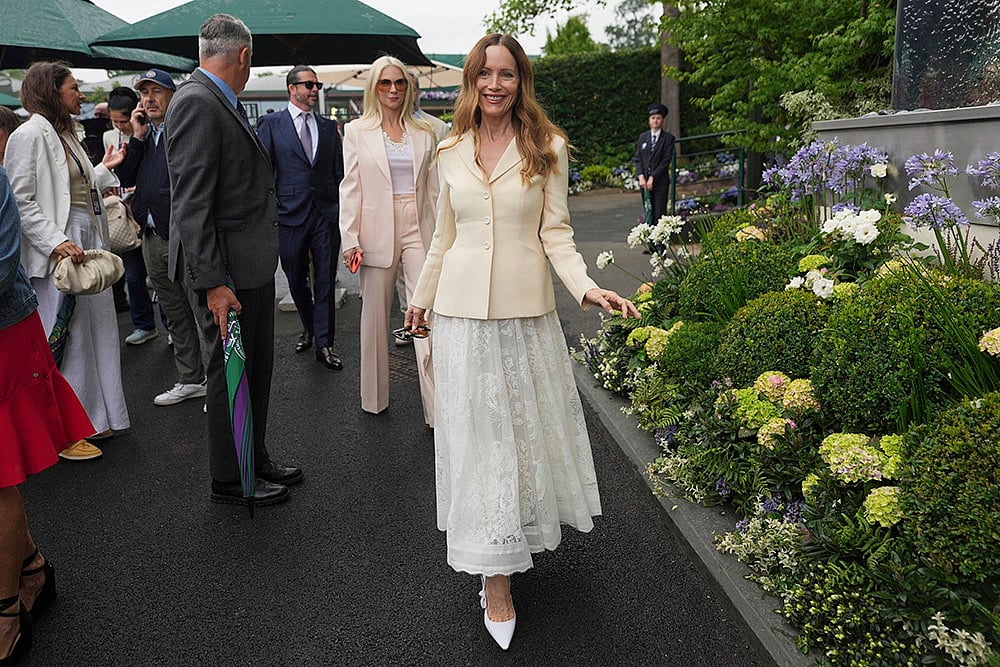 Celebrities attend 2025 Wimbledon Tennis Championships in London_Actor Leslie Mann