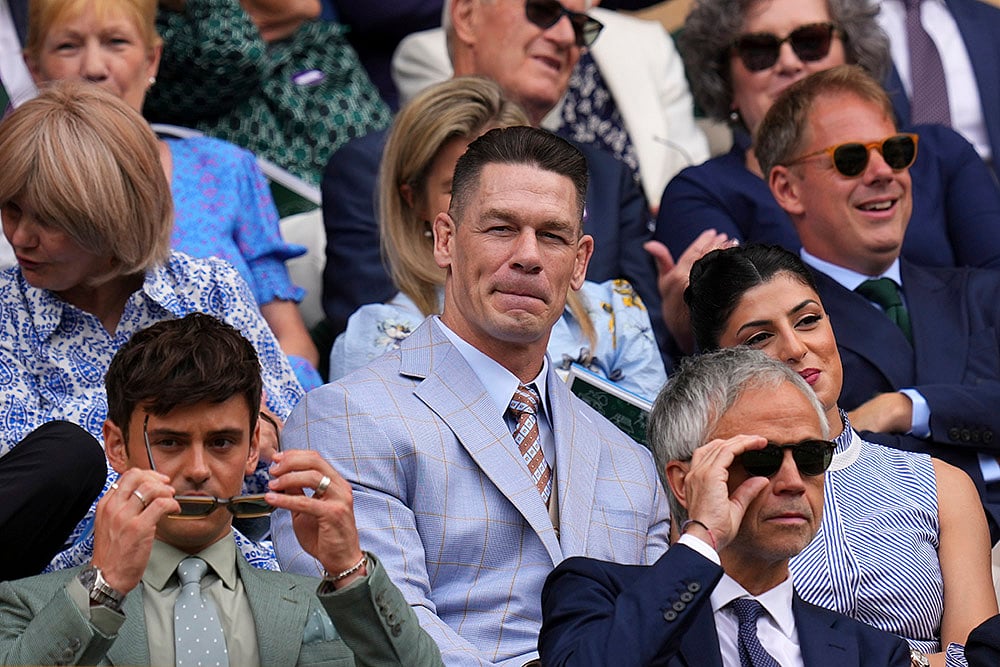 Celebrities attend 2025 Wimbledon Tennis Championships in London_Wrestler John Cena