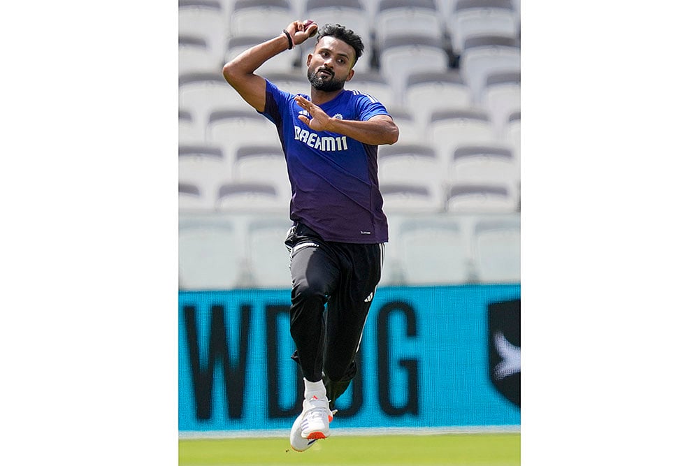 India vs England 3rd Test, Team Indias training session in Lords cricket ground_Akash Deep 