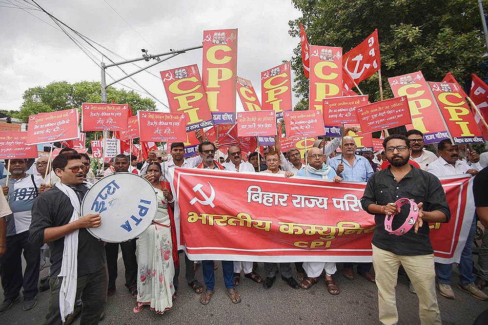 INDIA bloc Bihar bandh against Special Intensive Revision (SIR)_CPI leaders