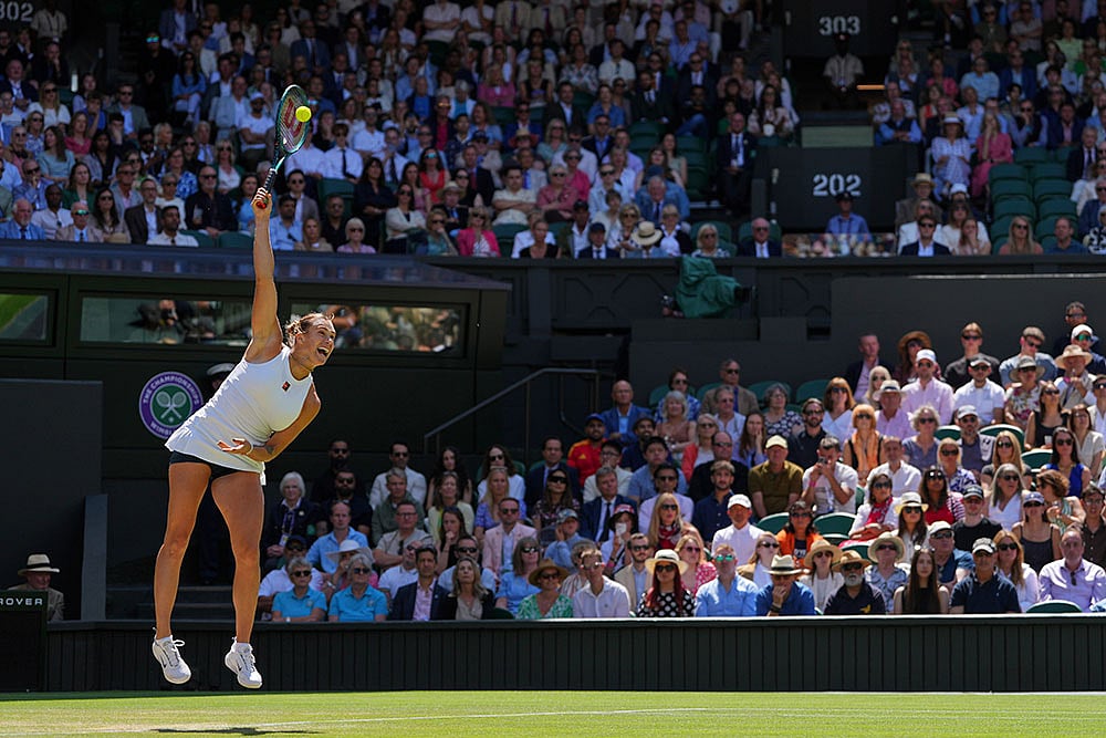 | Photo: AP/Kirsty Wigglesworth : Wimbledon Tennis: Aryna Sabalenka vs Laura Siegemund