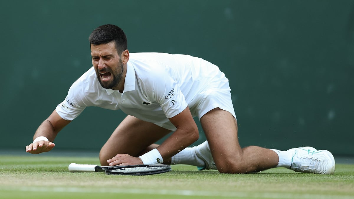 Novak Djokovic suffered a nasty fall.