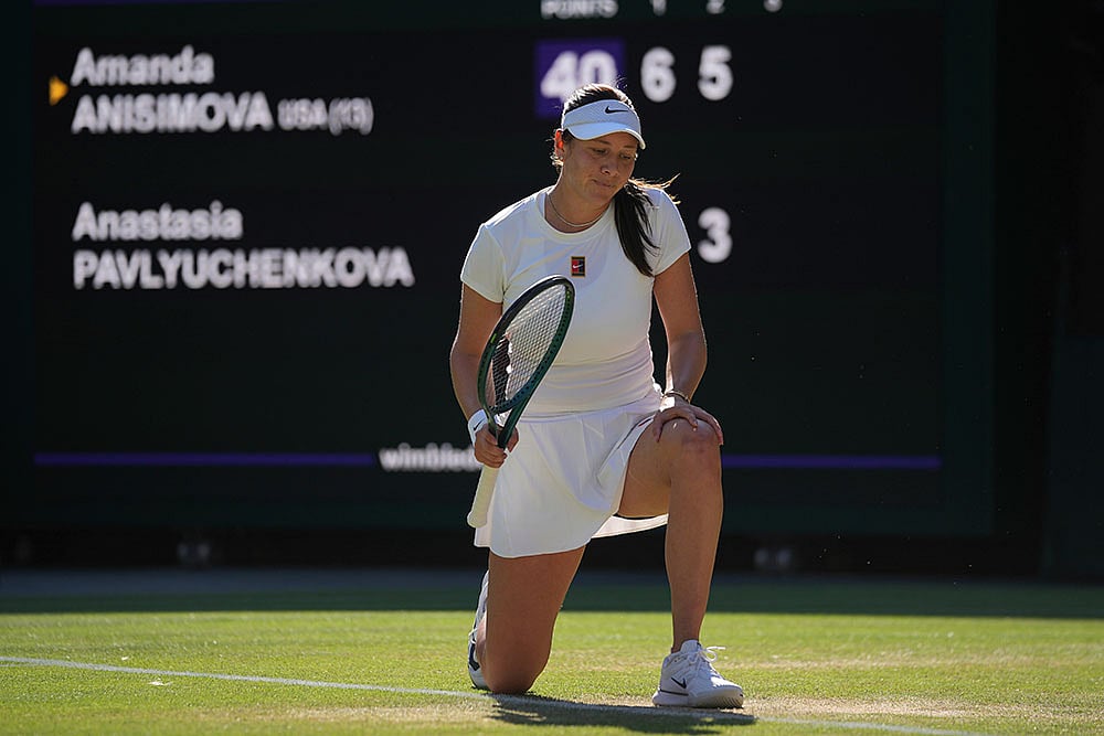 Britain Wimbledon Tennis: Anastasia Pavlyuchenkova vs Amanda Anisimova