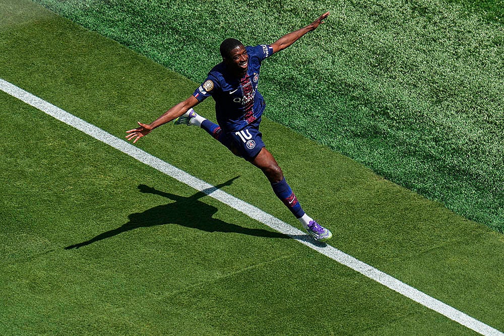 Fifa Club World Cup semifinal soccer match PSG vs Real Madrid in New Jersey_Ousmane Dembele