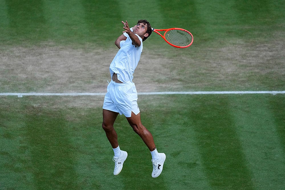 Wimbledon Tennis 2025 Quarter-Final Novak Djokovic vs Flavio Cobolli photos_5