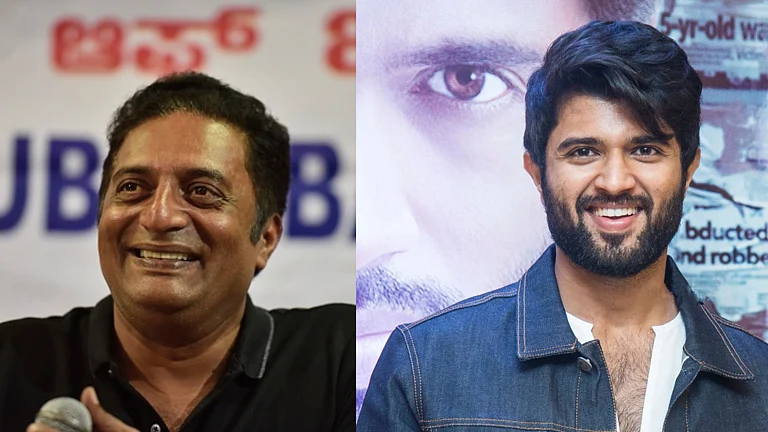 Prakash Raj(L) & Vijay Deverakonda(R) among 29 booked by ED in Online Betting Links - Wikipedia, gettyimage
