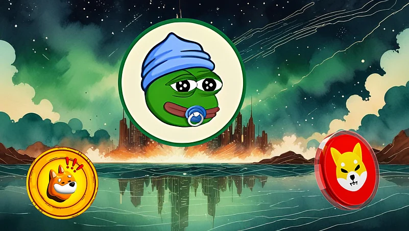 Little Pepe (LILPEPE), Shiba Inu (SHIB) and Dogecoin (DOGE) Logos