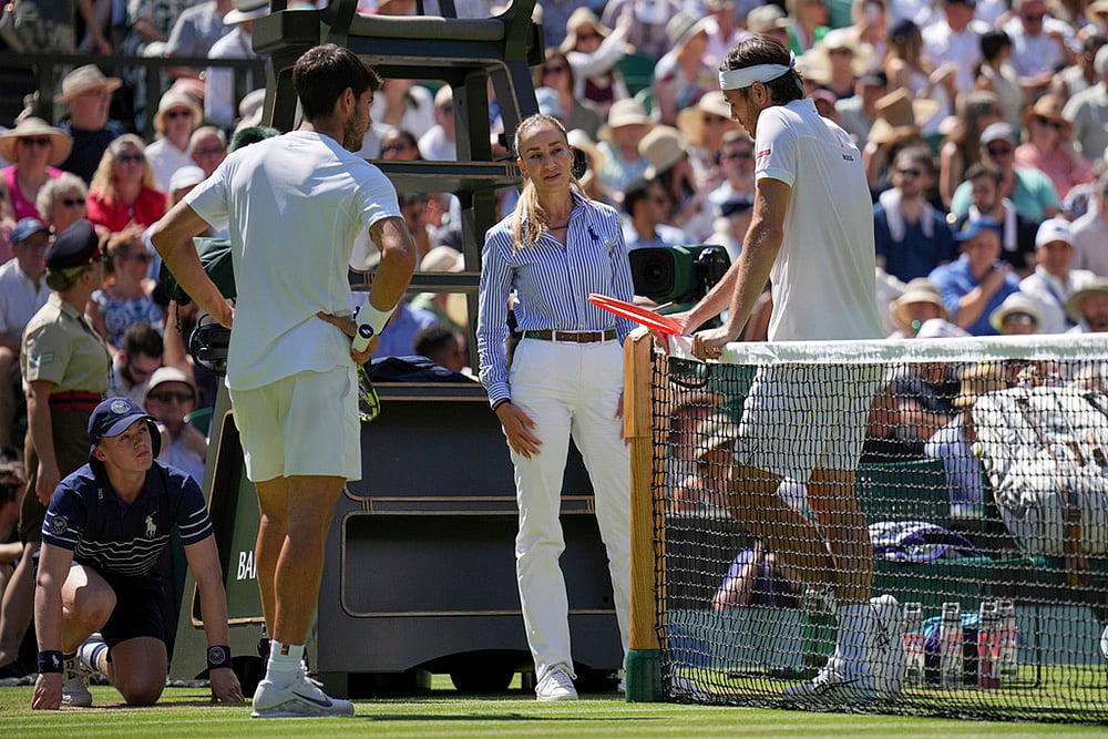 Wimbledon Tennis 2025 mens semifinal match Carlos Alcaraz Vs Taylor Fritz_  Marijana Veljovic